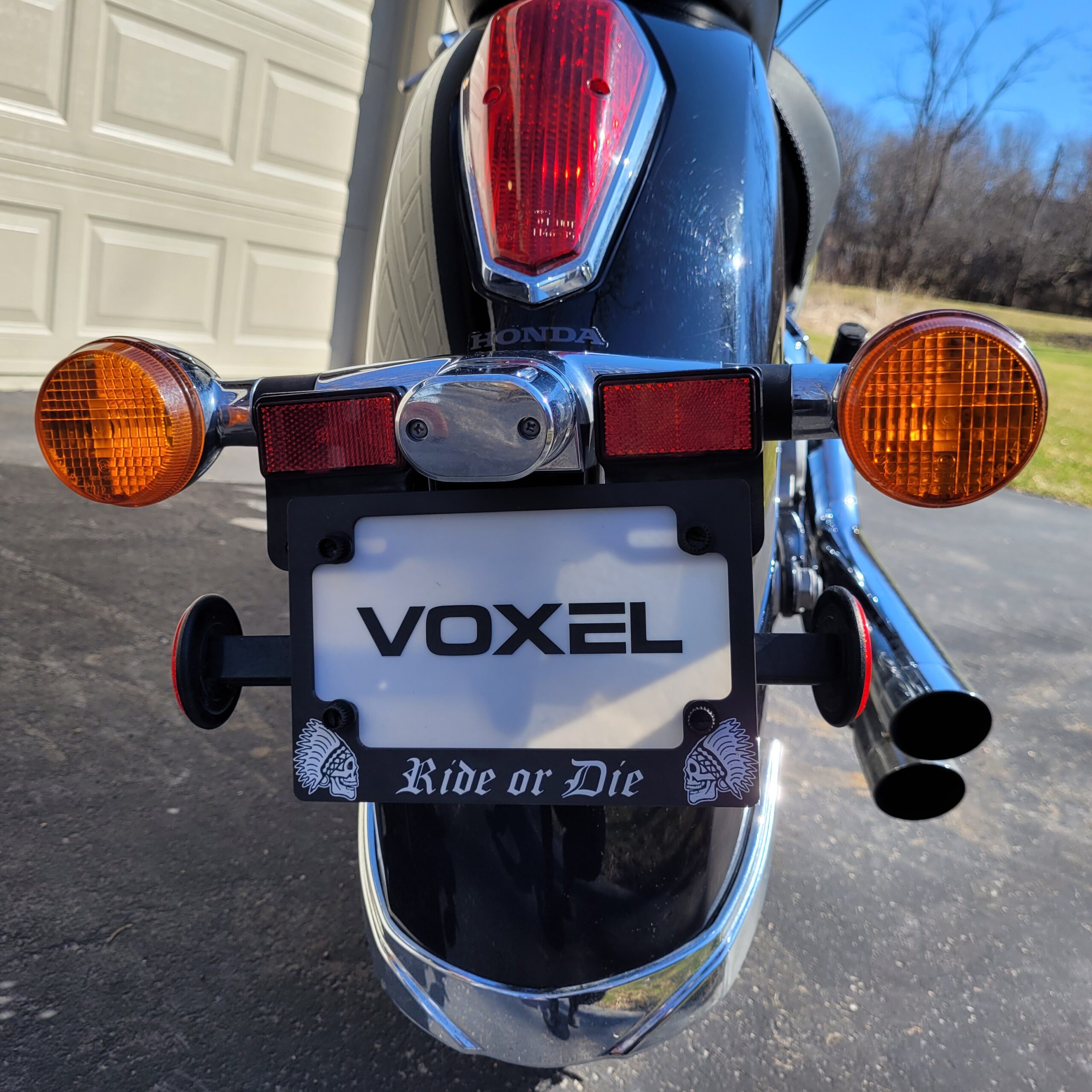 Ride or Die Motorcycle License Plate Frame - Image 3