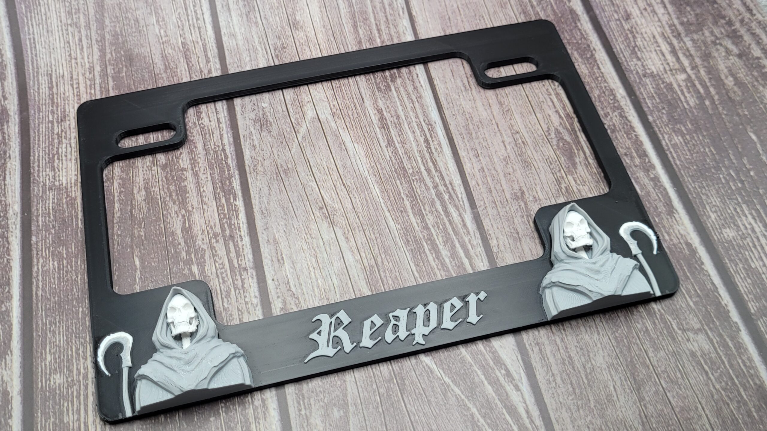 Reaper Motorcycle License Plate Frame - Image 4