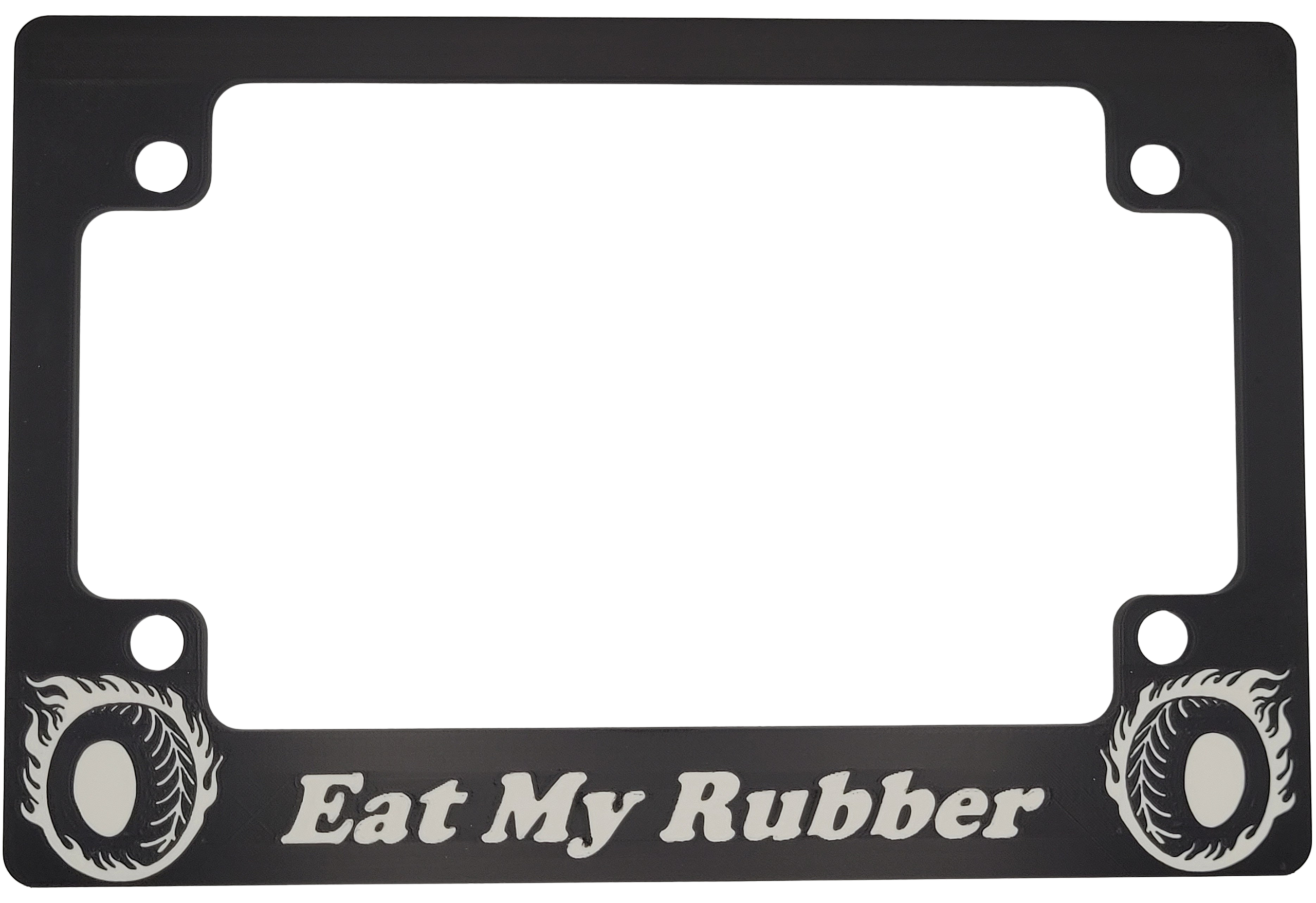 Eat My Rubber Motorcycle License Plate Frame