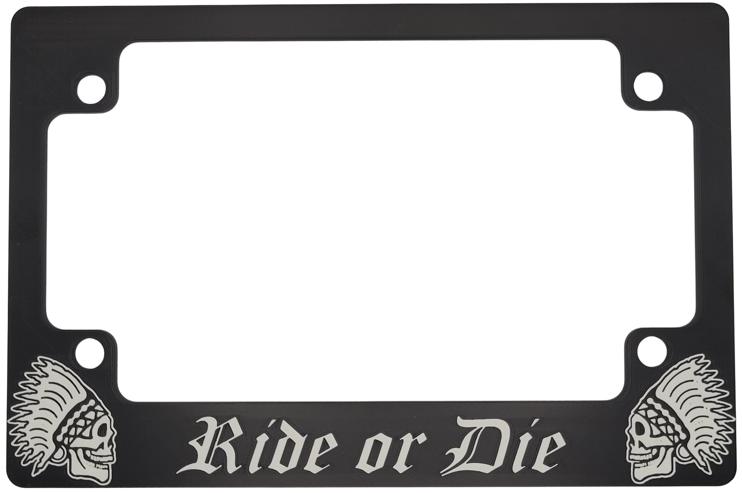 Ride or Die Motorcycle License Plate Frame